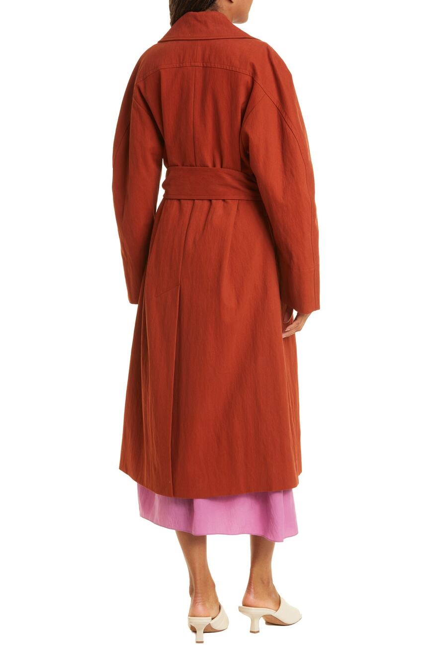 Vince Tailored Rust Amber Wrap Size M Coat - Picture 1 of 4